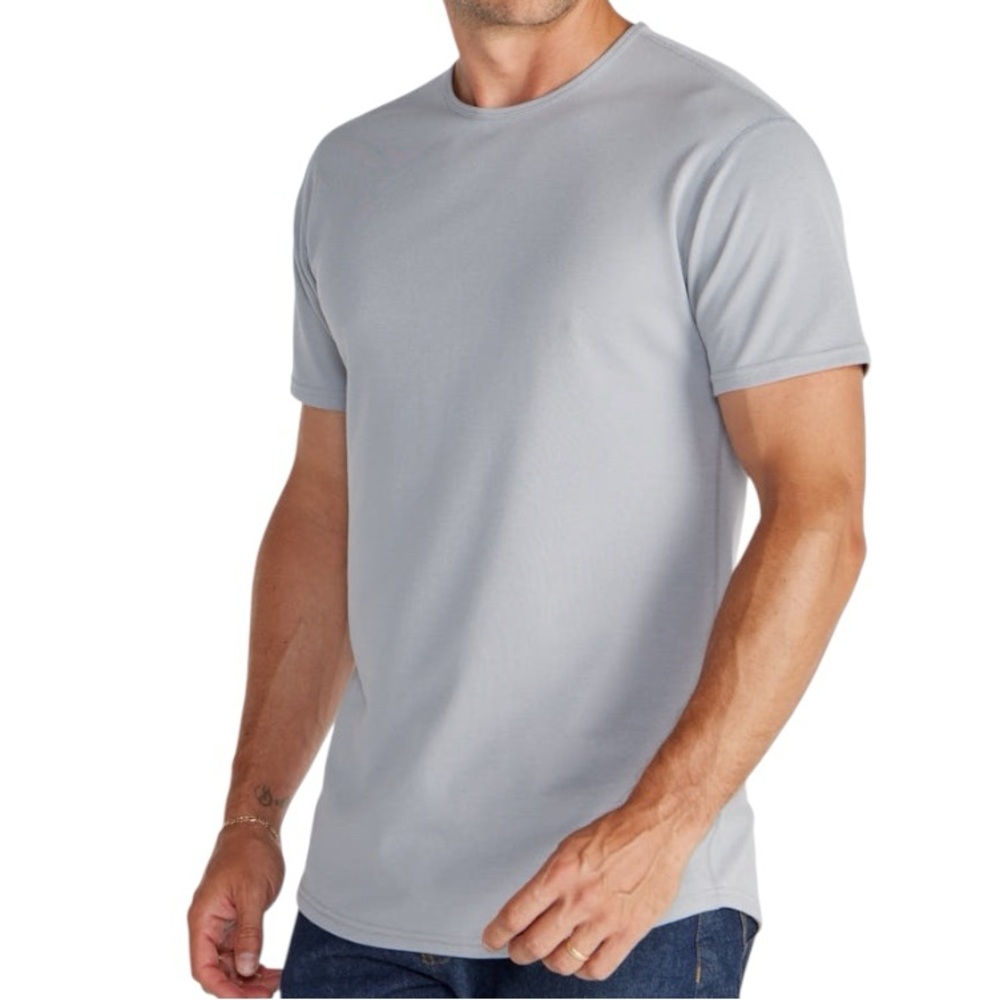 BYLT Basics Men's Gray Bayside Tee Tees - Short Sleeve Activewear Size M